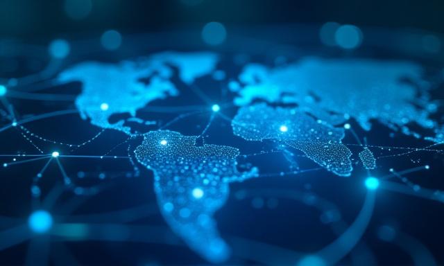 Encrypted data visualization in a high-tech interface